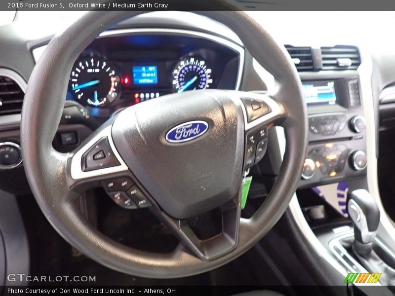 Oxford White / Medium Earth Gray 2016 Ford Fusion S