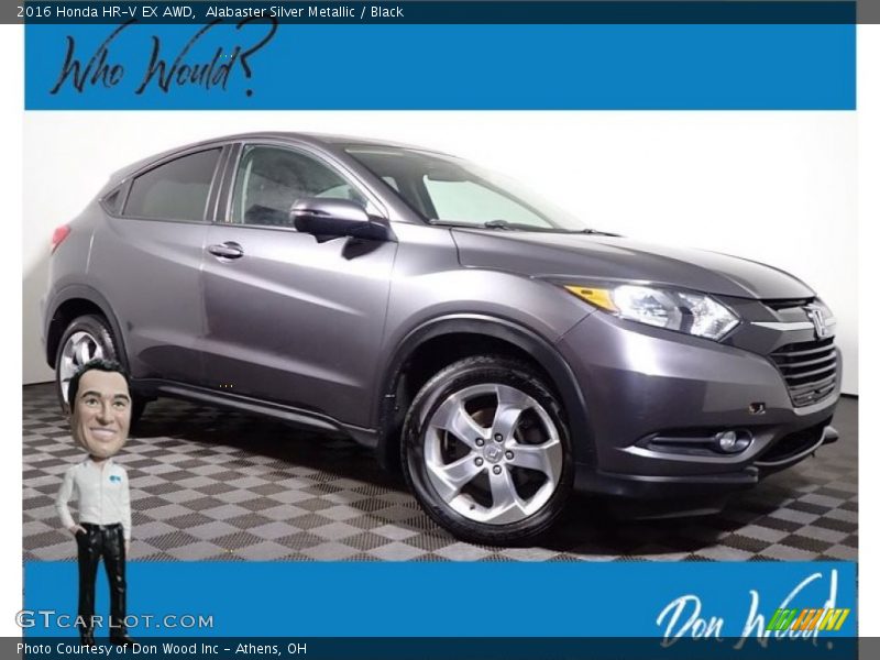 Alabaster Silver Metallic / Black 2016 Honda HR-V EX AWD