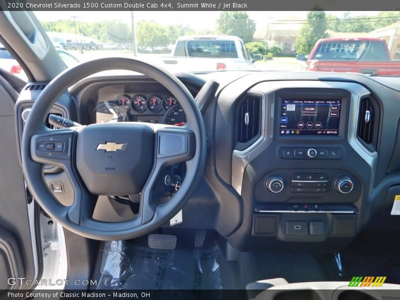 Summit White / Jet Black 2020 Chevrolet Silverado 1500 Custom Double Cab 4x4