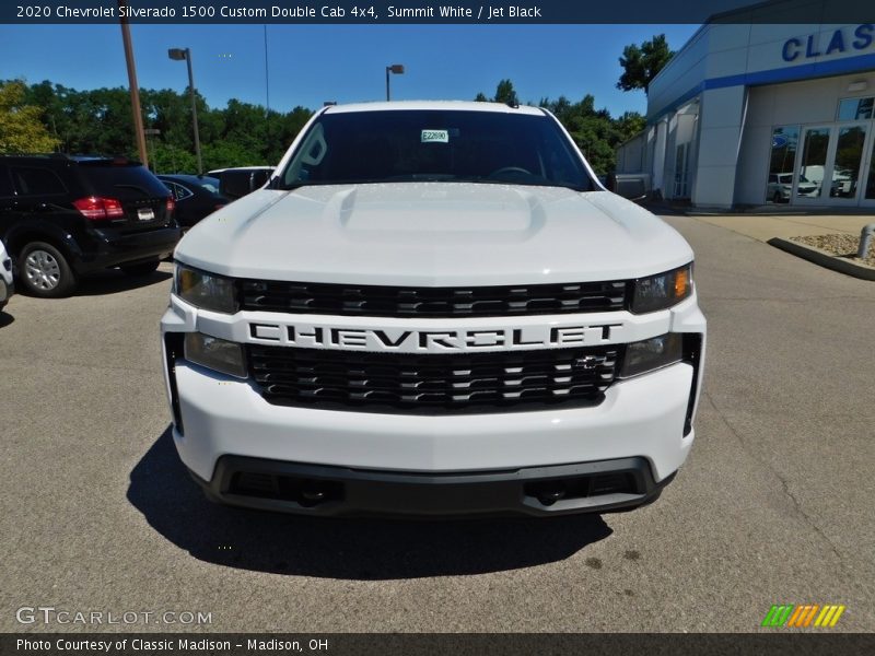 Summit White / Jet Black 2020 Chevrolet Silverado 1500 Custom Double Cab 4x4