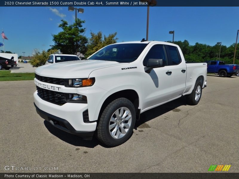 Summit White / Jet Black 2020 Chevrolet Silverado 1500 Custom Double Cab 4x4