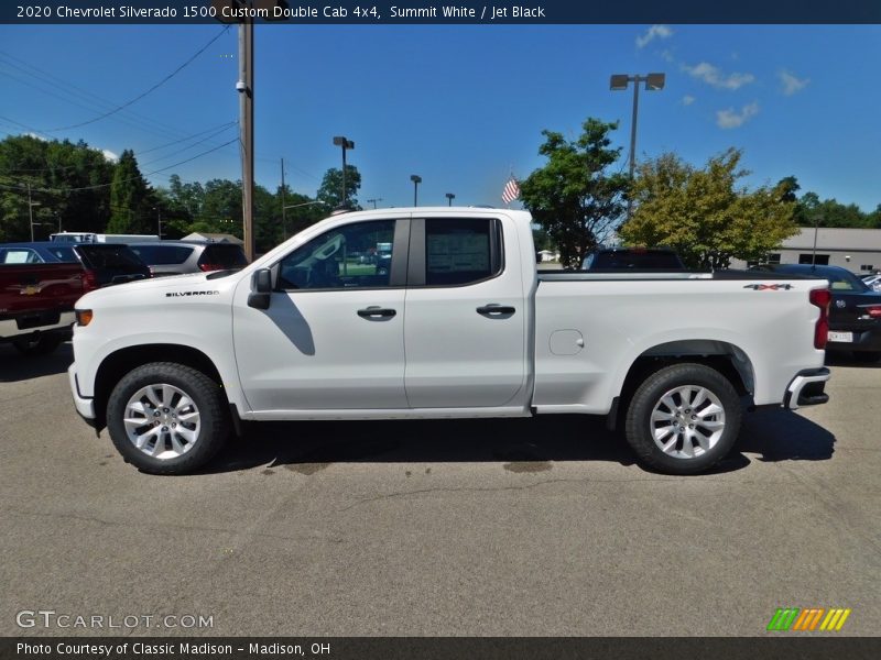 Summit White / Jet Black 2020 Chevrolet Silverado 1500 Custom Double Cab 4x4