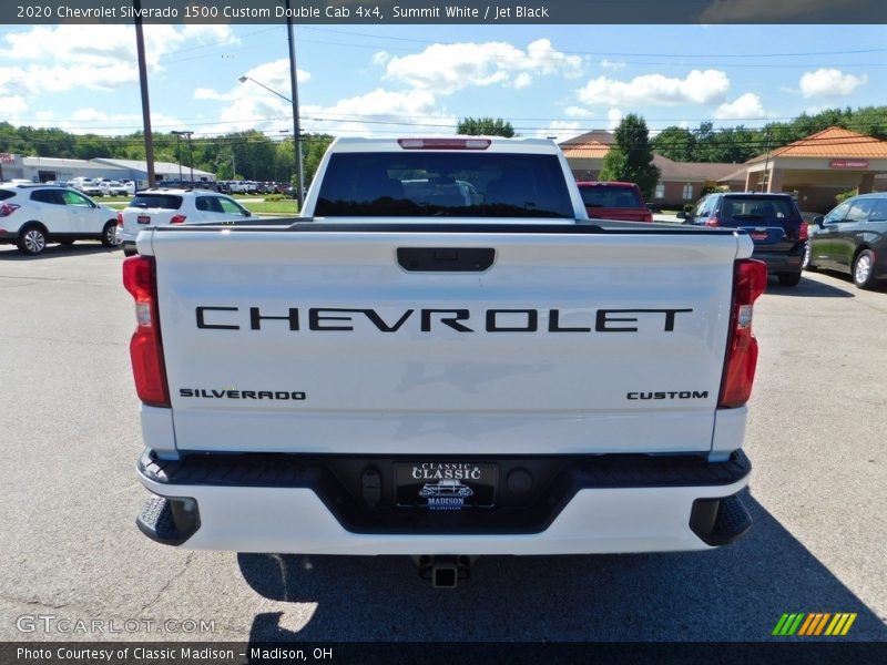Summit White / Jet Black 2020 Chevrolet Silverado 1500 Custom Double Cab 4x4