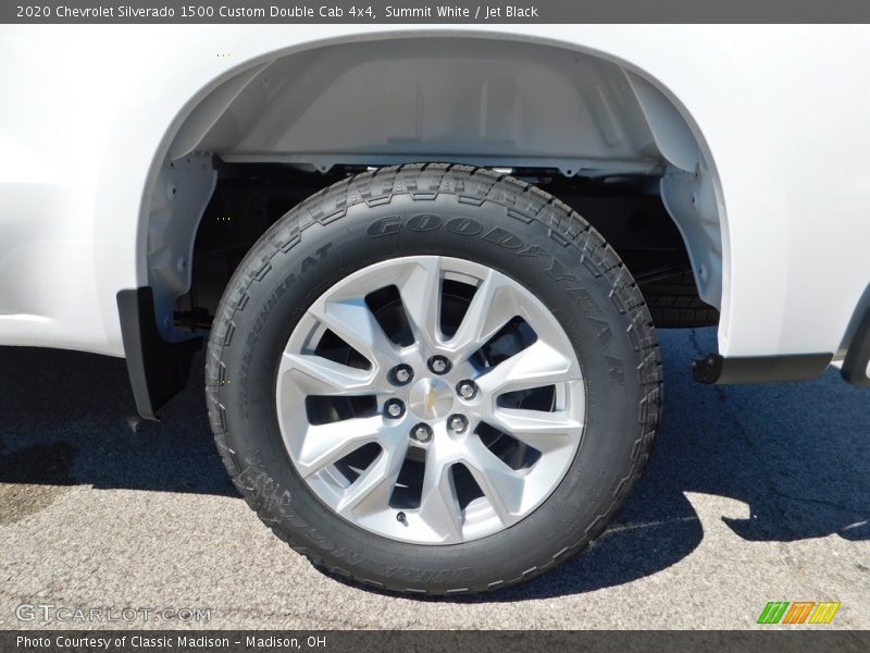 Summit White / Jet Black 2020 Chevrolet Silverado 1500 Custom Double Cab 4x4