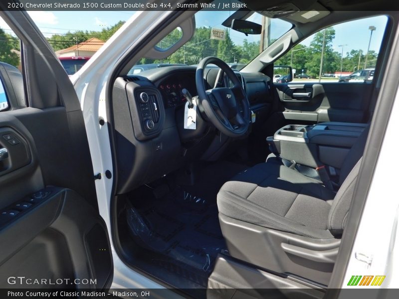 Summit White / Jet Black 2020 Chevrolet Silverado 1500 Custom Double Cab 4x4