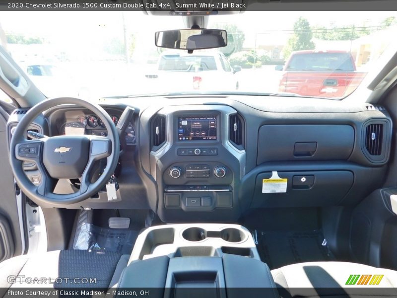 Summit White / Jet Black 2020 Chevrolet Silverado 1500 Custom Double Cab 4x4