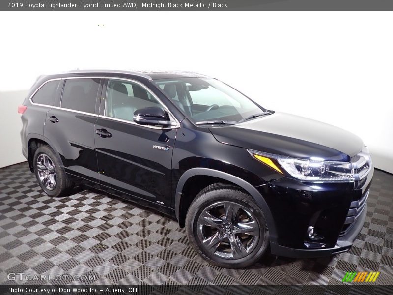 Midnight Black Metallic / Black 2019 Toyota Highlander Hybrid Limited AWD