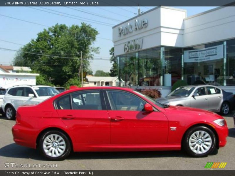 Crimson Red / Beige 2009 BMW 3 Series 328xi Sedan