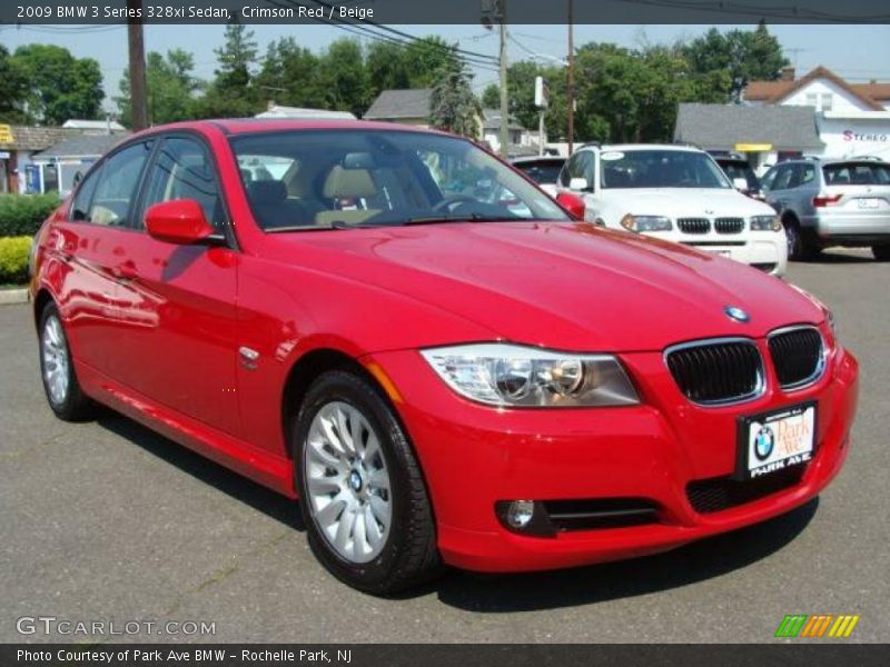 Crimson Red / Beige 2009 BMW 3 Series 328xi Sedan