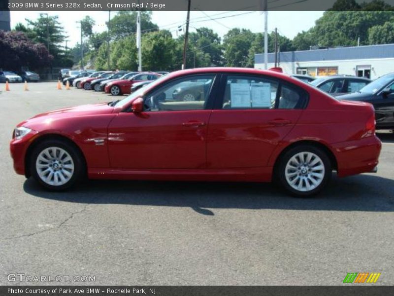 Crimson Red / Beige 2009 BMW 3 Series 328xi Sedan