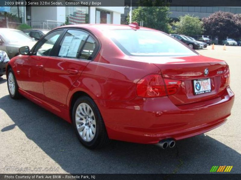 Crimson Red / Beige 2009 BMW 3 Series 328xi Sedan