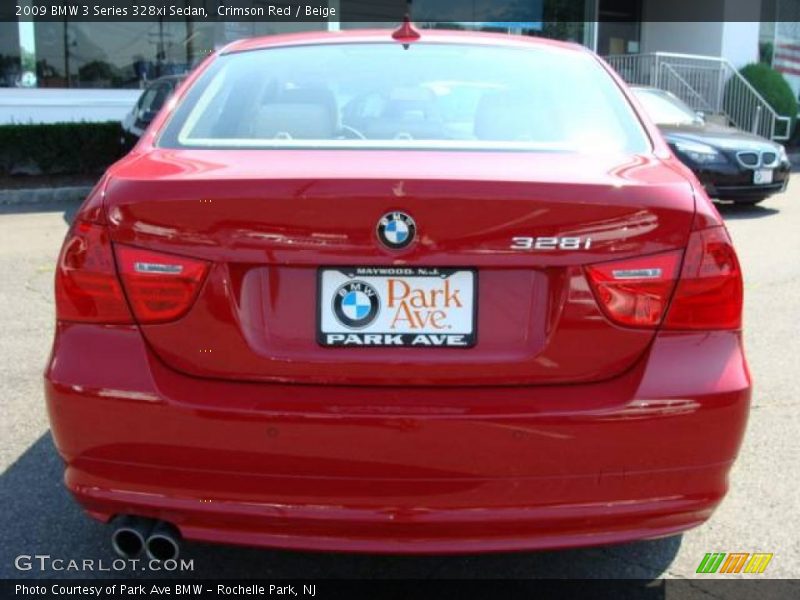 Crimson Red / Beige 2009 BMW 3 Series 328xi Sedan