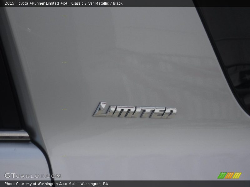 Classic Silver Metallic / Black 2015 Toyota 4Runner Limited 4x4