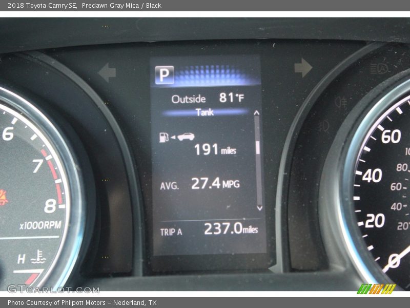 Predawn Gray Mica / Black 2018 Toyota Camry SE