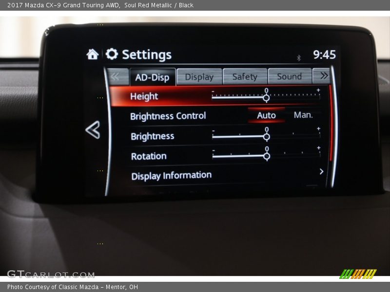 Soul Red Metallic / Black 2017 Mazda CX-9 Grand Touring AWD