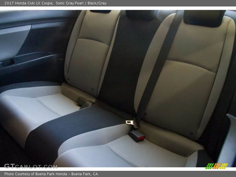 Sonic Gray Pearl / Black/Gray 2017 Honda Civic LX Coupe