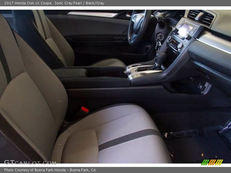 Sonic Gray Pearl / Black/Gray 2017 Honda Civic LX Coupe
