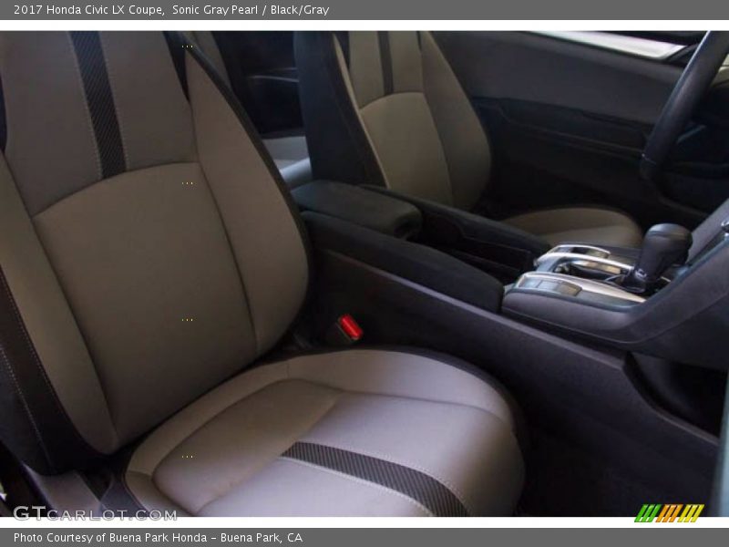 Sonic Gray Pearl / Black/Gray 2017 Honda Civic LX Coupe