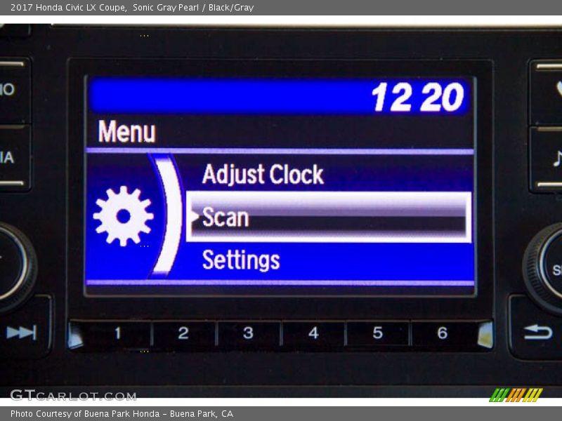 Sonic Gray Pearl / Black/Gray 2017 Honda Civic LX Coupe