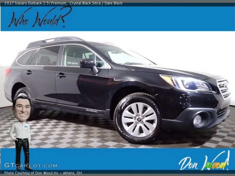 Crystal Black Silica / Slate Black 2017 Subaru Outback 2.5i Premium