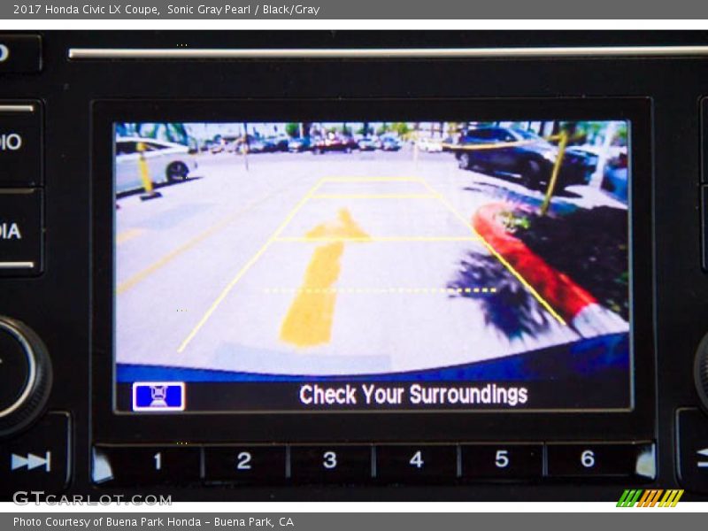 Sonic Gray Pearl / Black/Gray 2017 Honda Civic LX Coupe