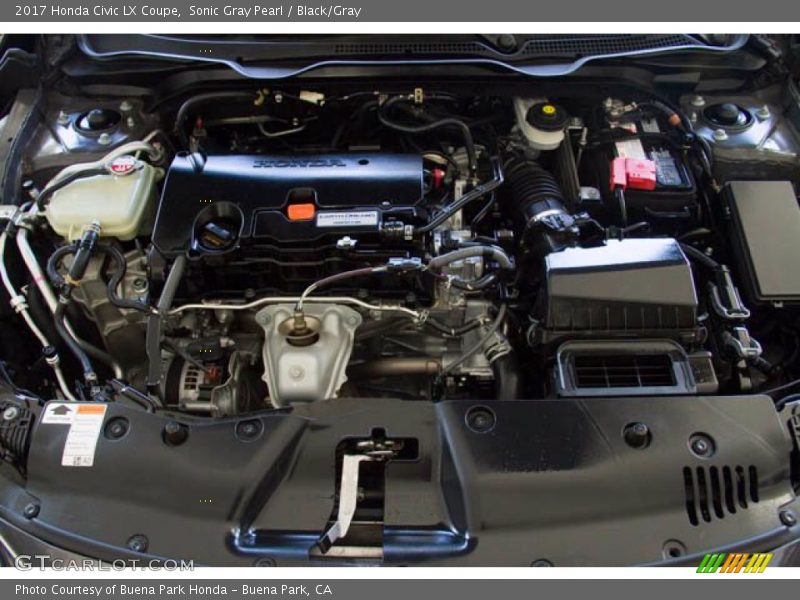 Sonic Gray Pearl / Black/Gray 2017 Honda Civic LX Coupe