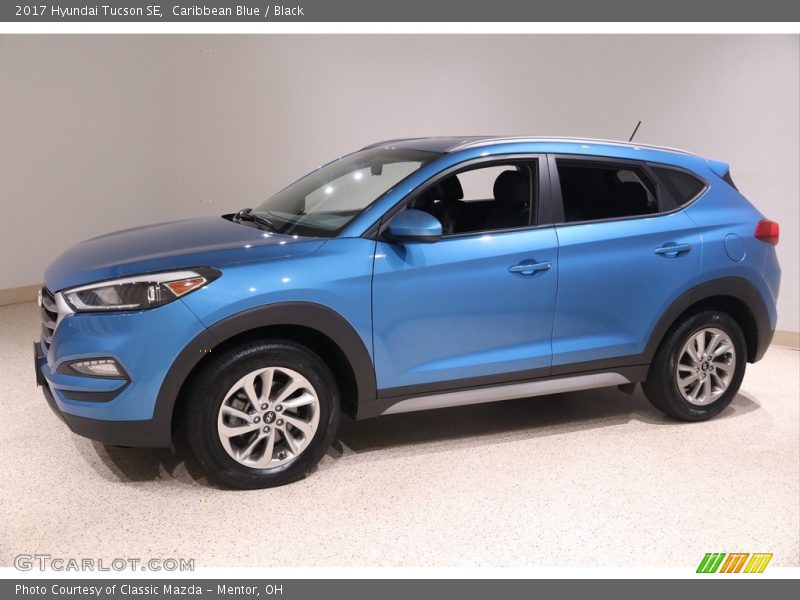Caribbean Blue / Black 2017 Hyundai Tucson SE
