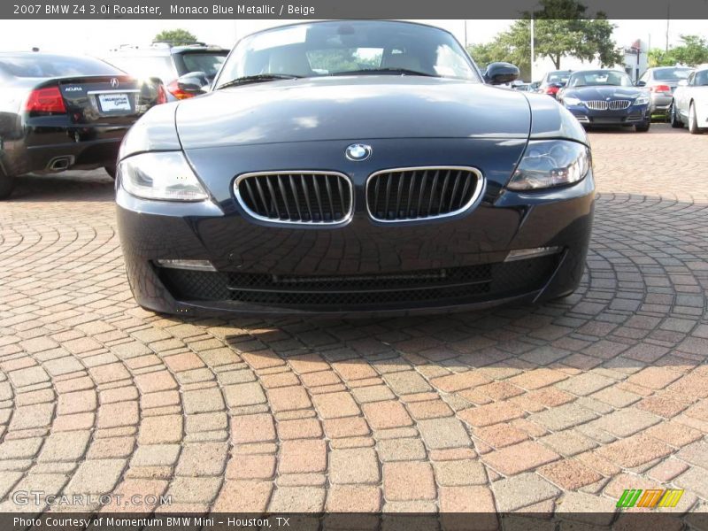 Monaco Blue Metallic / Beige 2007 BMW Z4 3.0i Roadster