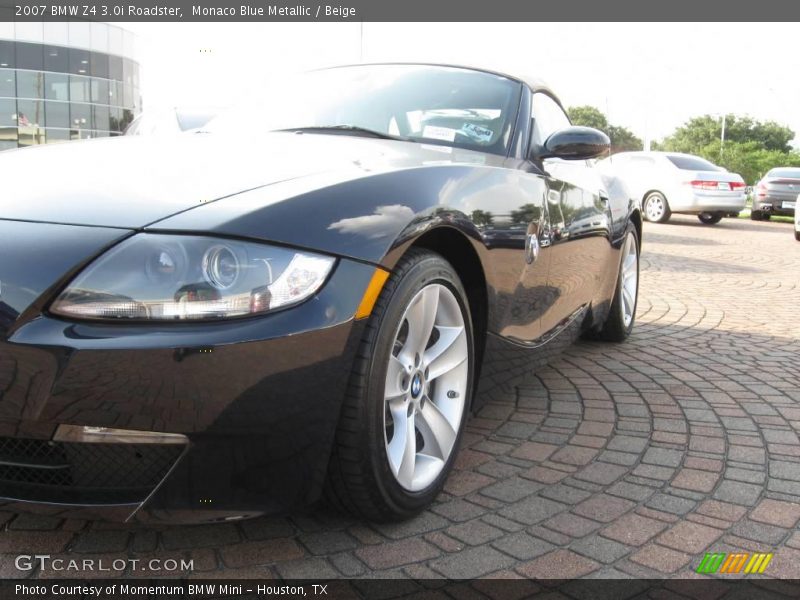 Monaco Blue Metallic / Beige 2007 BMW Z4 3.0i Roadster