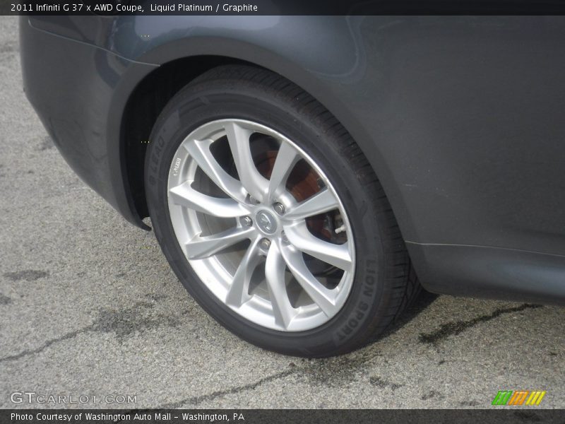 Liquid Platinum / Graphite 2011 Infiniti G 37 x AWD Coupe
