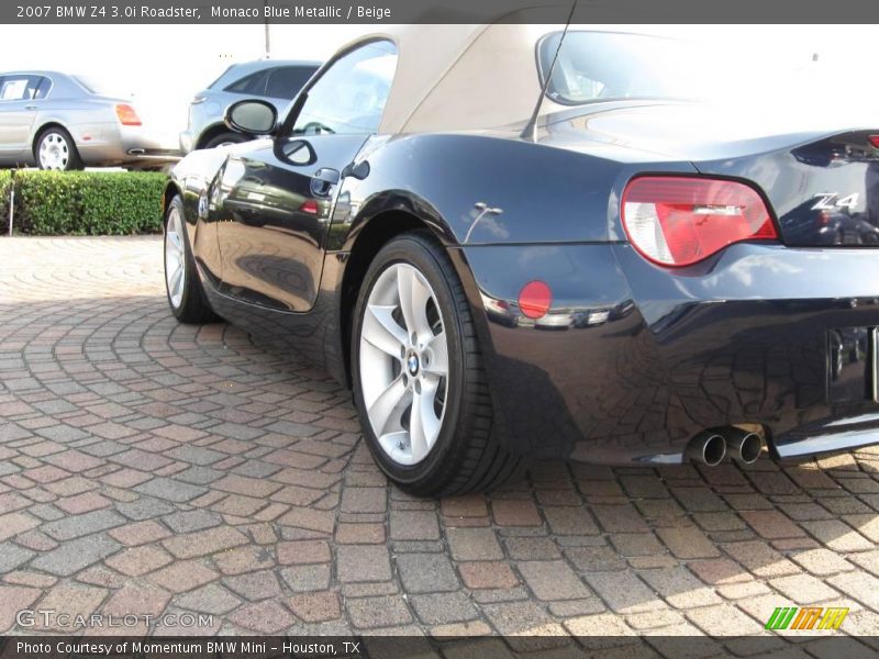 Monaco Blue Metallic / Beige 2007 BMW Z4 3.0i Roadster