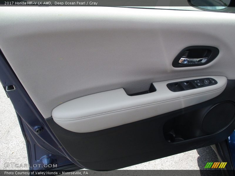 Deep Ocean Pearl / Gray 2017 Honda HR-V LX AWD