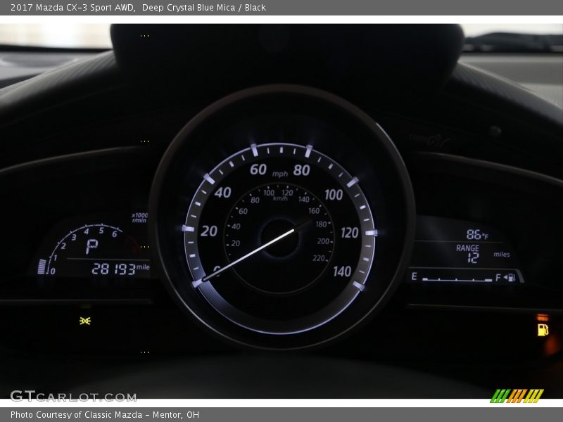 Deep Crystal Blue Mica / Black 2017 Mazda CX-3 Sport AWD