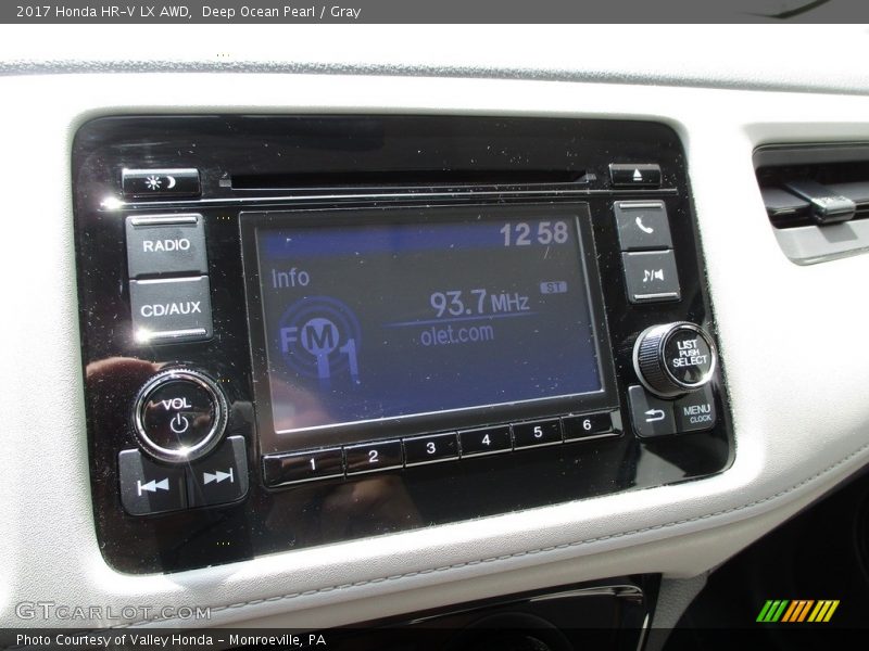 Deep Ocean Pearl / Gray 2017 Honda HR-V LX AWD