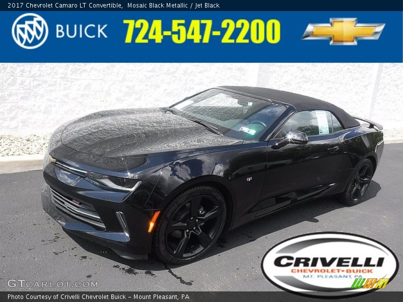 Mosaic Black Metallic / Jet Black 2017 Chevrolet Camaro LT Convertible