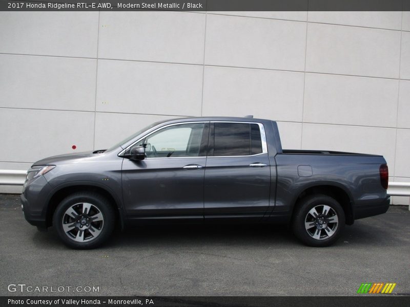 Modern Steel Metallic / Black 2017 Honda Ridgeline RTL-E AWD
