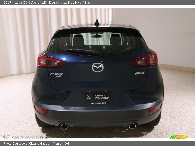 Deep Crystal Blue Mica / Black 2017 Mazda CX-3 Sport AWD