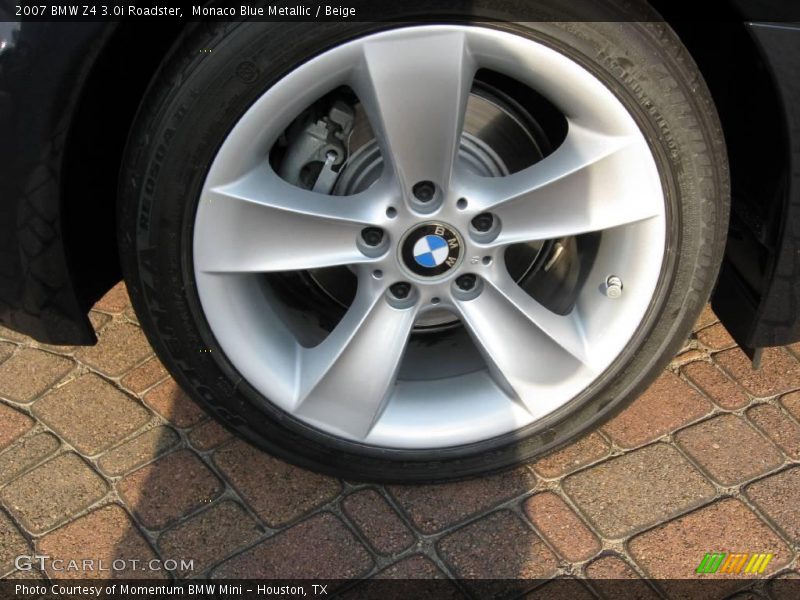 Monaco Blue Metallic / Beige 2007 BMW Z4 3.0i Roadster