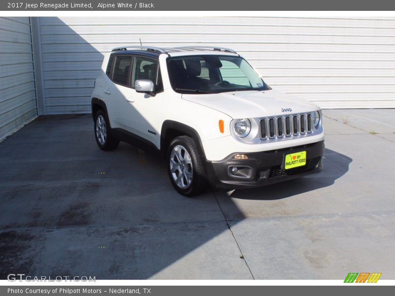 Alpine White / Black 2017 Jeep Renegade Limited