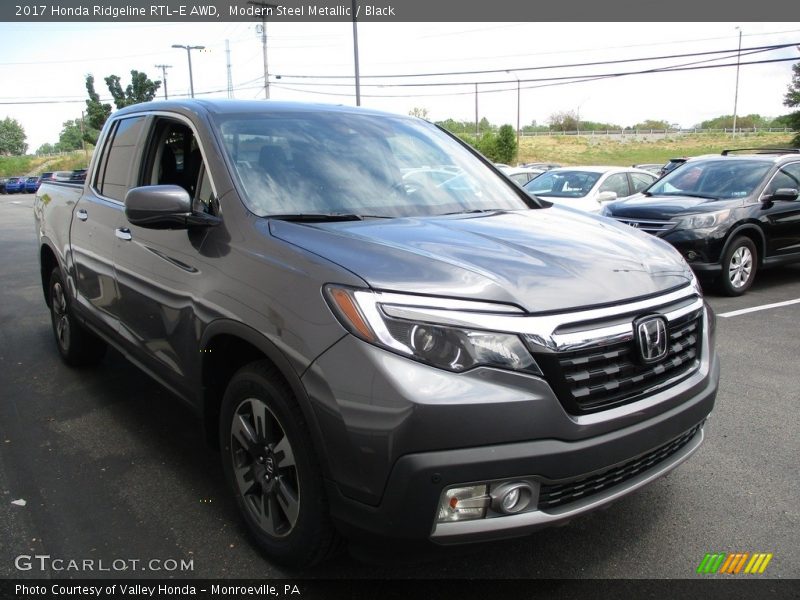 Modern Steel Metallic / Black 2017 Honda Ridgeline RTL-E AWD