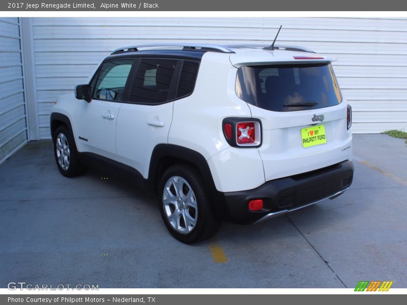 Alpine White / Black 2017 Jeep Renegade Limited