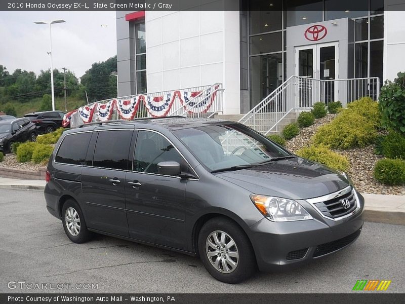 Slate Green Metallic / Gray 2010 Honda Odyssey EX-L