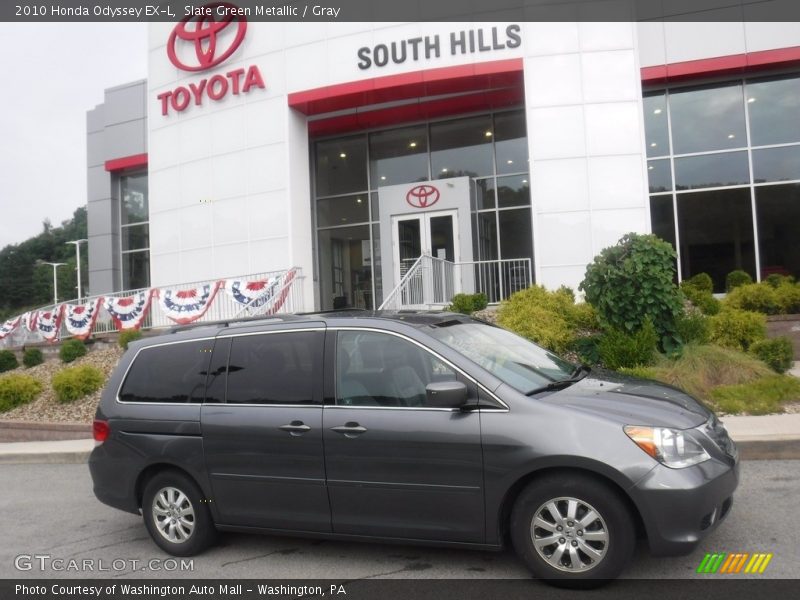 Slate Green Metallic / Gray 2010 Honda Odyssey EX-L