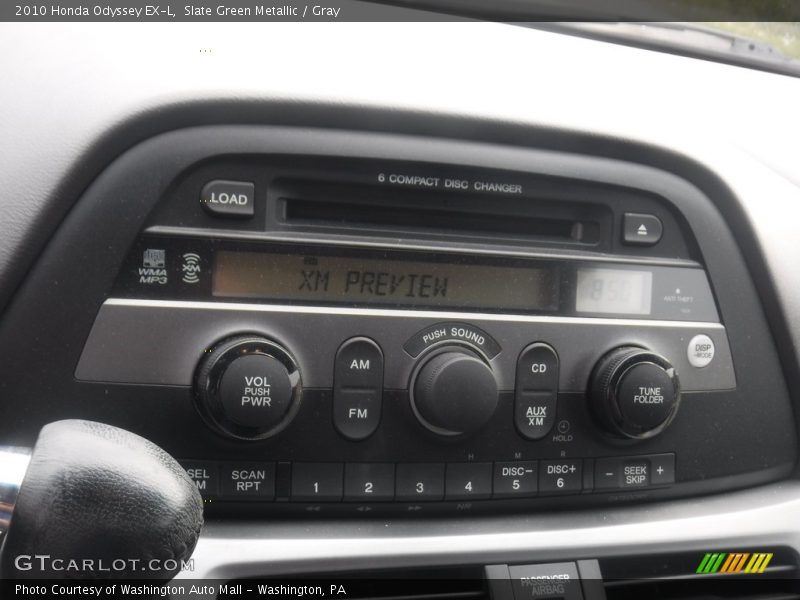 Slate Green Metallic / Gray 2010 Honda Odyssey EX-L