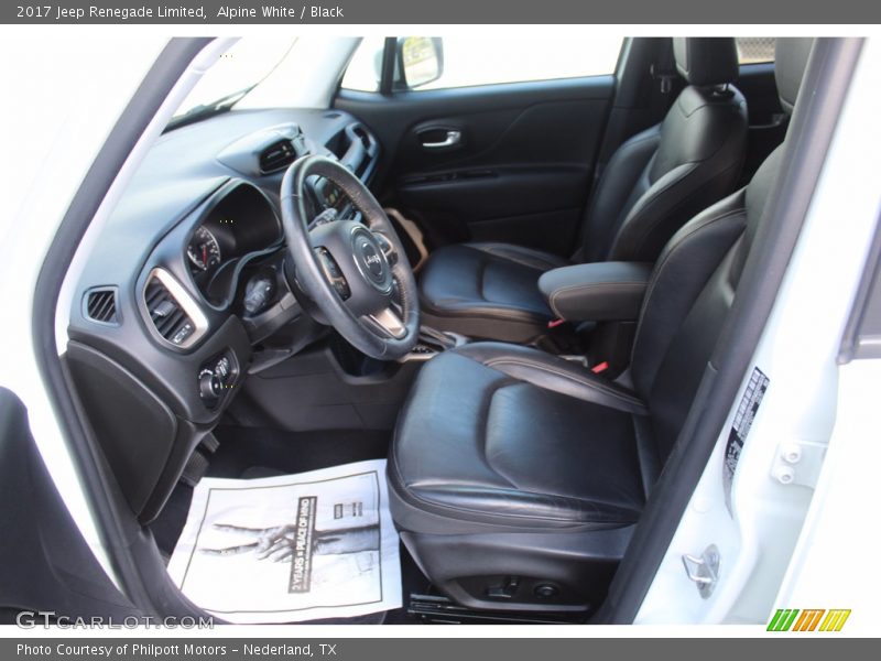 Alpine White / Black 2017 Jeep Renegade Limited
