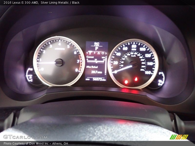 Silver Lining Metallic / Black 2016 Lexus IS 300 AWD