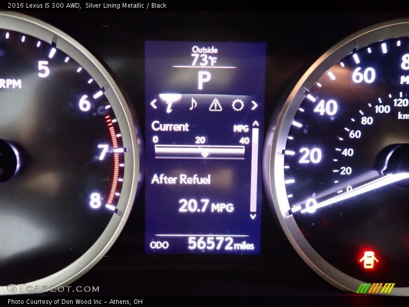 Silver Lining Metallic / Black 2016 Lexus IS 300 AWD