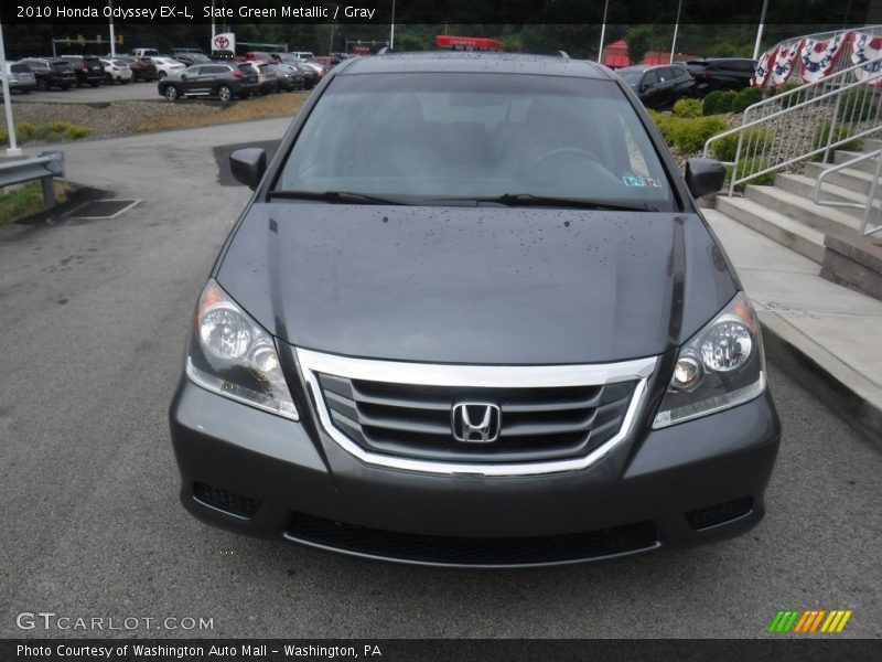 Slate Green Metallic / Gray 2010 Honda Odyssey EX-L