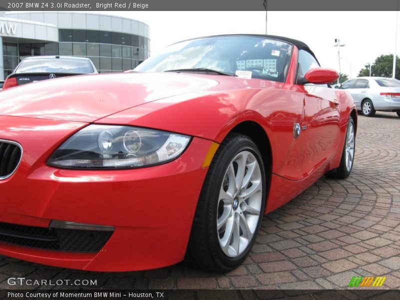 Bright Red / Beige 2007 BMW Z4 3.0i Roadster
