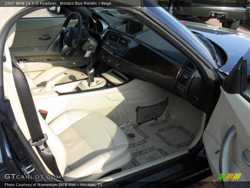 Monaco Blue Metallic / Beige 2007 BMW Z4 3.0i Roadster